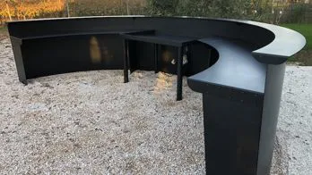 Bancone in alluminio